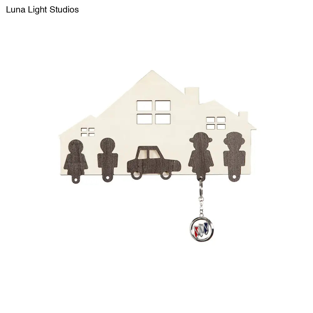 Modern Led Wooden Wall Light For Kids Bedroom & Foyer Stylish Sconce Lamp