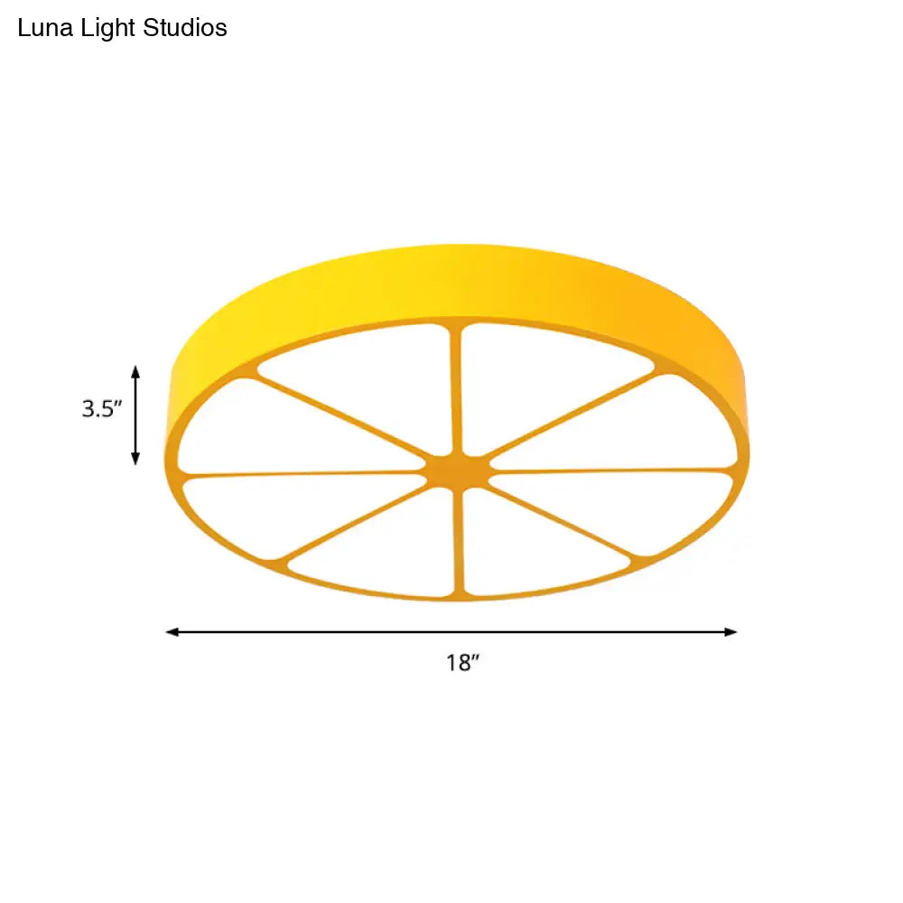 Modern Lemon Flat Ceiling Light For Kindergarten Classrooms