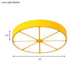 Modern Lemon Flat Ceiling Light For Kindergarten Classrooms