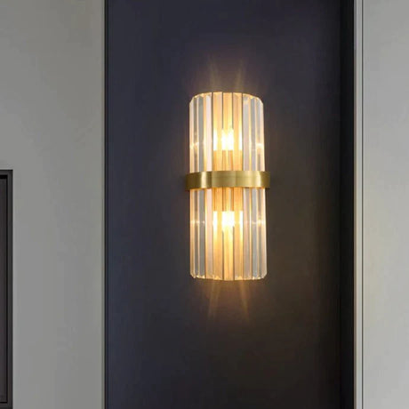 Modern Light Luxury Living Room Background Copper Wall Lamp Lamps