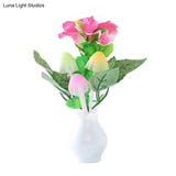 Modern Lilac Blossom Led Night Lamp: Multicolored Light Plug-In Wall Lighting
