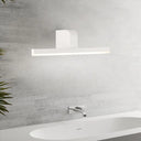 Modern Linear Led Vanity Light - White/Black Metal Wall Mount In Natural 16/19.5/23.5 Wide White /