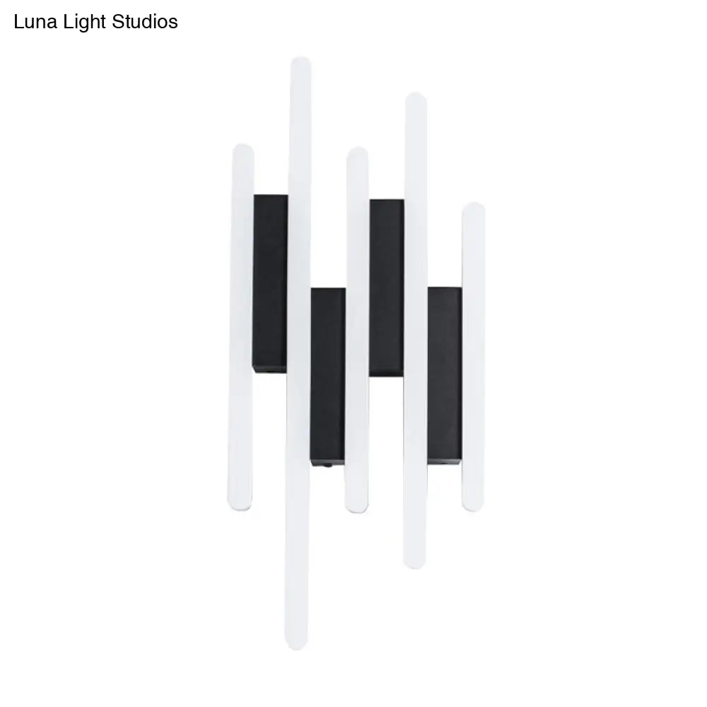Modern Linear Led Wall Sconce In Acrylic White - Mounted Bedside Light Warm/White 12.5/16.5/20.5 H