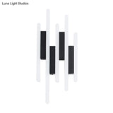 Modern Linear Led Wall Sconce In Acrylic White - Mounted Bedside Light Warm/White 12.5/16.5/20.5 H