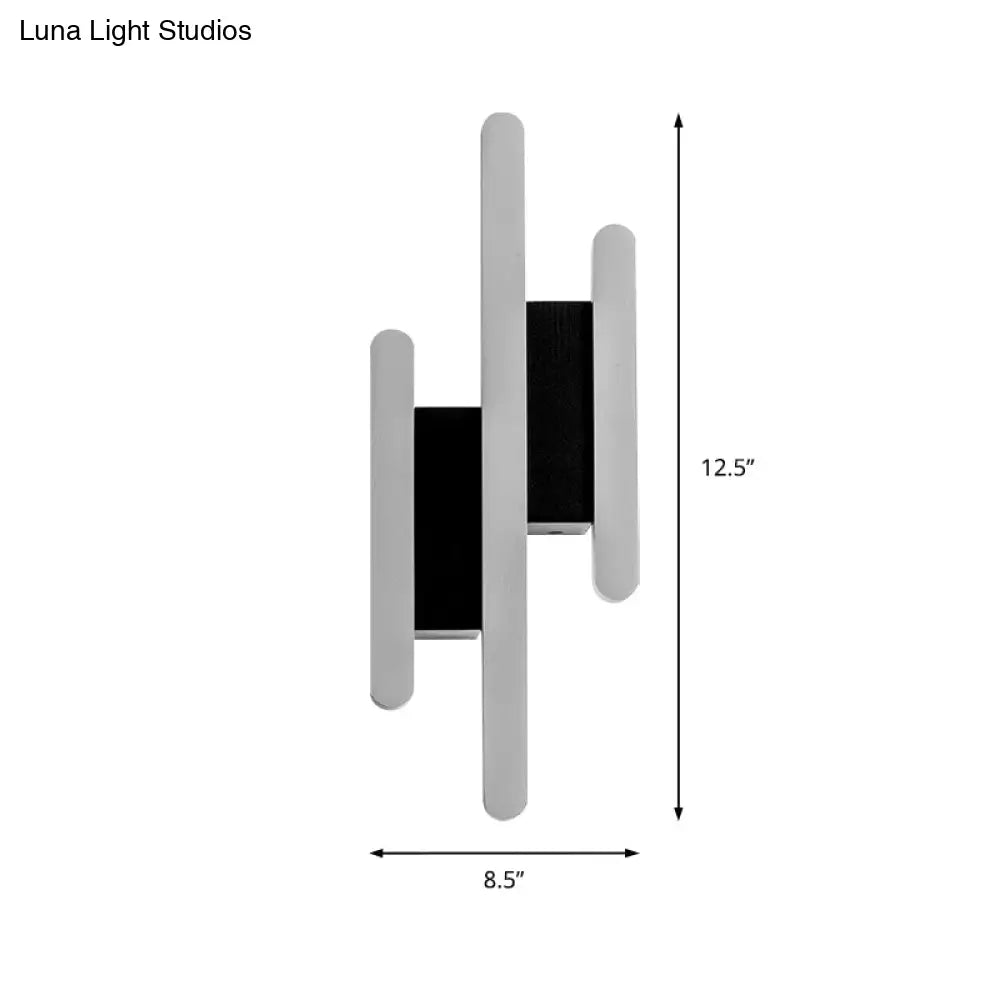 Modern Linear Led Wall Sconce In Acrylic White - Mounted Bedside Light Warm/White 12.5/16.5/20.5 H