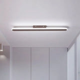Modern Linear Metallic Led Flush Mount Ceiling Light For Corridor Coffee / Small White