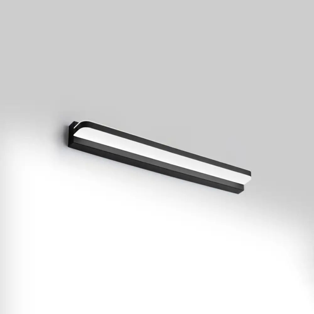 Modern Linear Vanity Wall Lamp Stylish Bathroom Lighting Solution With Multiple Sight Options Black