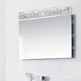 Modern Linear Wall Mounted Vanity Sconce For Bathroom - Clear/Amber Crystal Warm/White Light