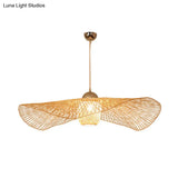 Modern Lotus Leaf Bamboo Ceiling Light - Restaurant Pendant Lighting