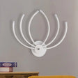 Modern Lotus Wall Sconce Led Bedside Light In White With Linear Design Warm/White Glow / Warm