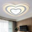 Modern Love-Heart White Led Ceiling Light For Hotels & Restaurants / 19.5’