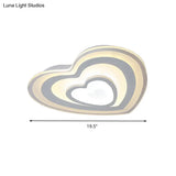 Modern Love-Heart White Led Ceiling Light For Hotels & Restaurants