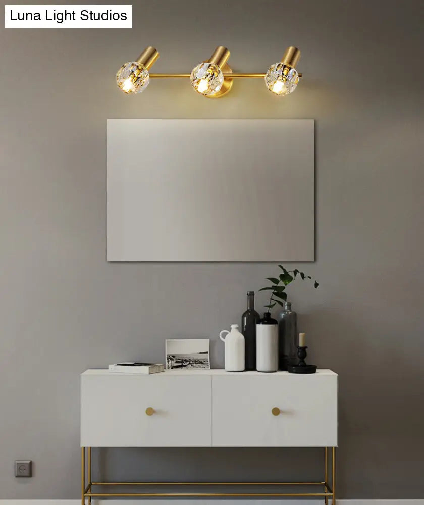 Modern Luxury Circle Vanity Wall Light Fixture - Copper Lighting