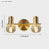 Modern Luxury Circle Vanity Wall Light Fixture - Copper Lighting