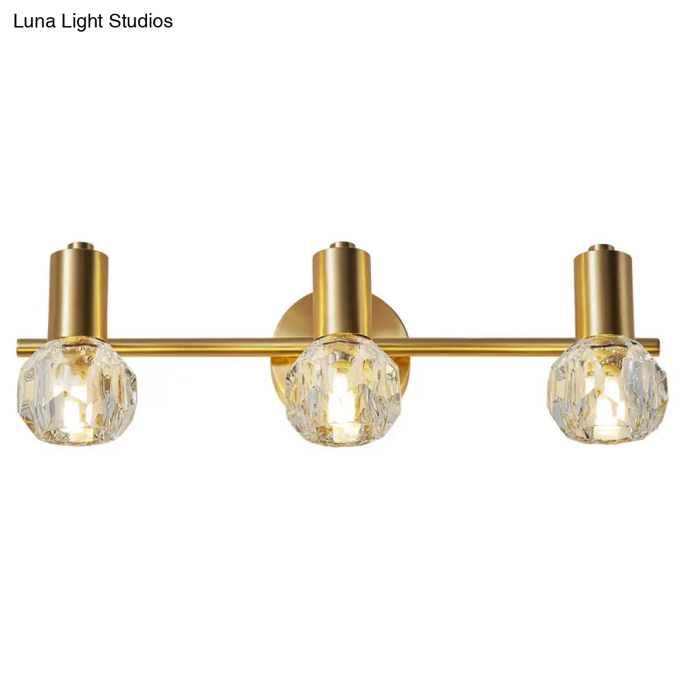Modern Luxury Circle Vanity Wall Light Fixture - Copper Lighting