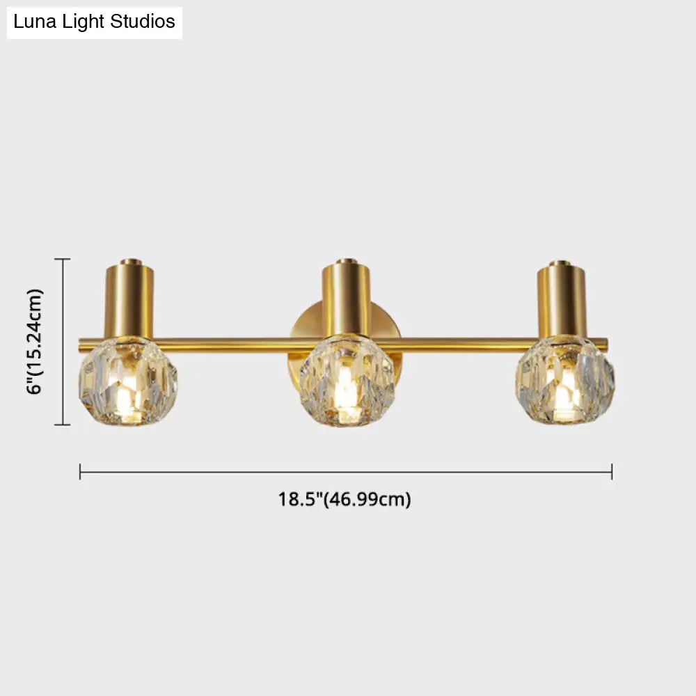 Modern Luxury Circle Vanity Wall Light Fixture - Copper Lighting