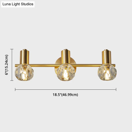 Modern Luxury Circle Vanity Wall Light Fixture - Copper Lighting