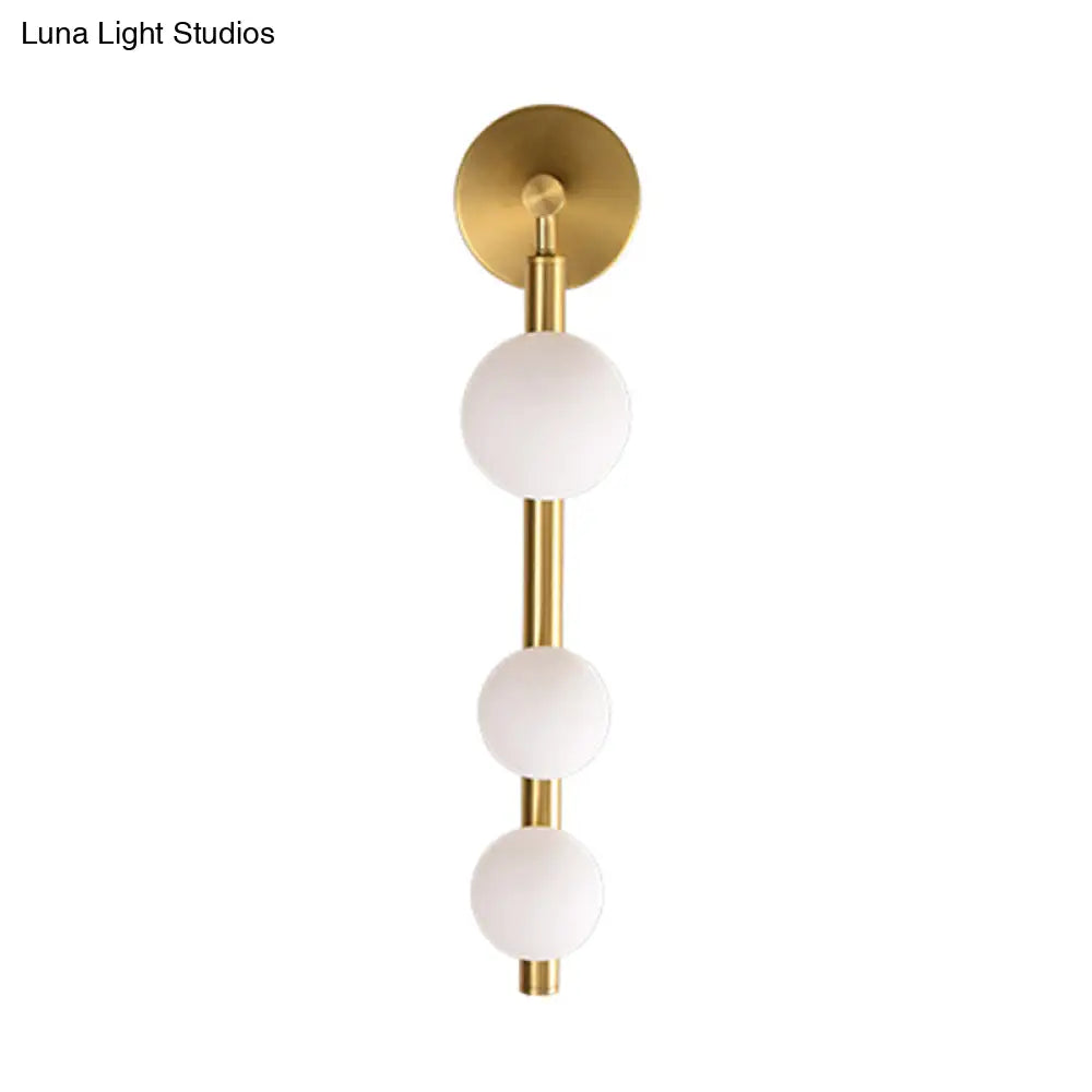 Modern Luxury Glass Vanity Light - 3 Spherical Wall Lights