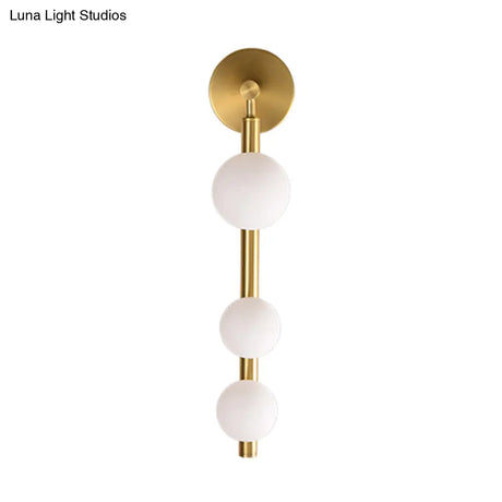 Modern Luxury Glass Vanity Light - 3 Spherical Wall Lights