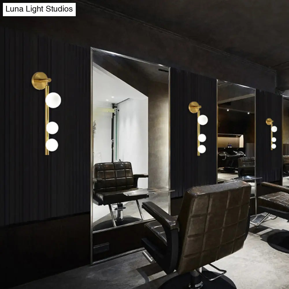 Modern Luxury Glass Vanity Light - 3 Spherical Wall Lights