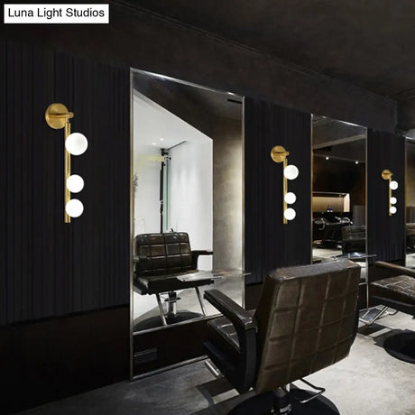 Modern Luxury Glass Vanity Light - 3 Spherical Wall Lights