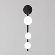 Modern Luxury Glass Vanity Light - 3 Spherical Wall Lights Black