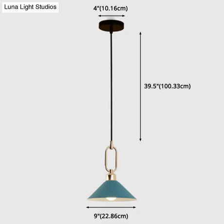 Modern Macarons Umbrella Pendant Light With Metal Ring - Stylish Lighting