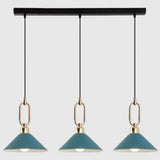 Modern Macarons Umbrella Pendant Light With Metal Ring - Stylish Lighting Blue / Linear