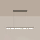 Modern Matte Metal Island Led Ceiling Light With Simple Acrylic Shade Black / 35.5 White