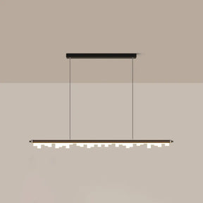 Modern Matte Metal Island Led Ceiling Light With Simple Acrylic Shade Black / 35.5 White