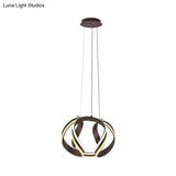 Modern Metal Abstract Chandelier Pendant Light with LED Kit - Warm/White Lighting
