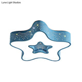 Modern Metal Acrylic Flush Mount Led Ceiling Lamp For Child Bedroom
