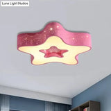 Modern Metal Acrylic Flush Mount Led Ceiling Lamp For Child Bedroom