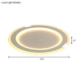 Modern Metal And Acrylic Circular Flushmount Ceiling Lights - Warm/White Indoor 9’/12’/16’ Fixtures