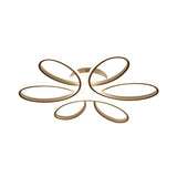 Modern Metal Blooming Flower Hotel Ceiling Light Fixture Led Semi Flush Mount - Warm/White 23/29