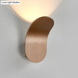 Modern Metal Bracket Led Bedside Wall Mount Light In Elegant Black/Gold/Coffee Finish