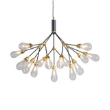 Modern Metal Branch Chandelier Pendant Light With Bulb-Shaped Glass - Minimalist Led Lighting 15 /