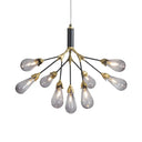 Modern Metal Branch Chandelier Pendant Light With Bulb-Shaped Glass - Minimalist Led Lighting 9 /