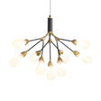 Modern Metal Branch Chandelier Pendant Light With Bulb-Shaped Glass - Minimalist Led Lighting 9 /