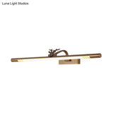 Modern Metal Brass Led Vanity Light Fixture In White/Warm (19.5/27/31.5 Tube)