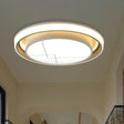 Modern Metal Circle Led Ceiling Flush Mount Light Fixture - White Bedroom Lighting (Warm/White) /