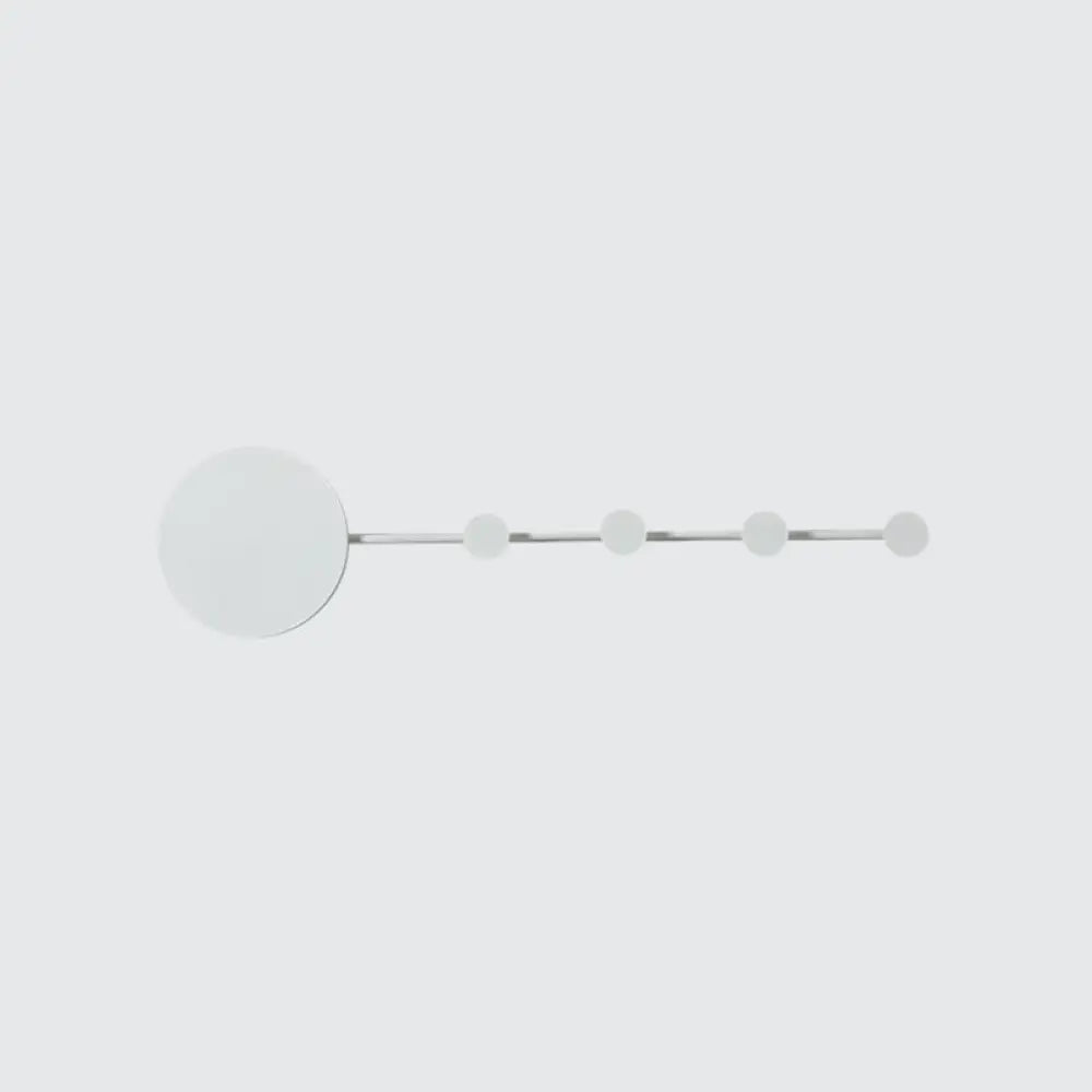 Modern Metal Circle Wall Mount Led Sconce In Black/White With Warm/White Light