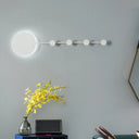 Modern Metal Circle Wall Mount Led Sconce In Black/White With Warm/White Light White /