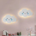 Modern Metal Cloud Wall Light - Pink/Blue Led Sconce For Bedroom Blue