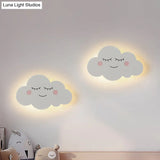 Modern Metal Cloud Wall Light - Pink/Blue Led Sconce For Bedroom