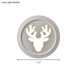 Modern Metal Deer Bedroom Wall Lamp Sconce