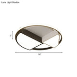 Modern Metal Diamond Ceiling Mounted Led Fixture - 16’/19.5’ Wide Black - White Flushmount