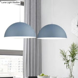 Modern Metal Dome Pendant Light For Dining Room - Contemporary Hanging Fixture