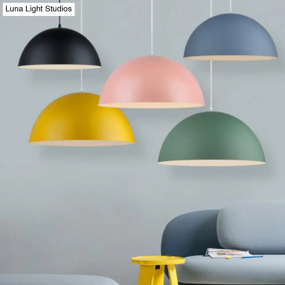 Modern Metal Dome Pendant Light For Dining Room - Contemporary Hanging Fixture
