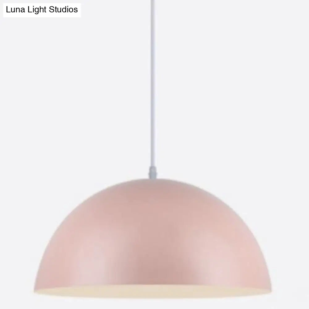 Modern Metal Dome Pendant Light For Dining Room - Contemporary Hanging Fixture